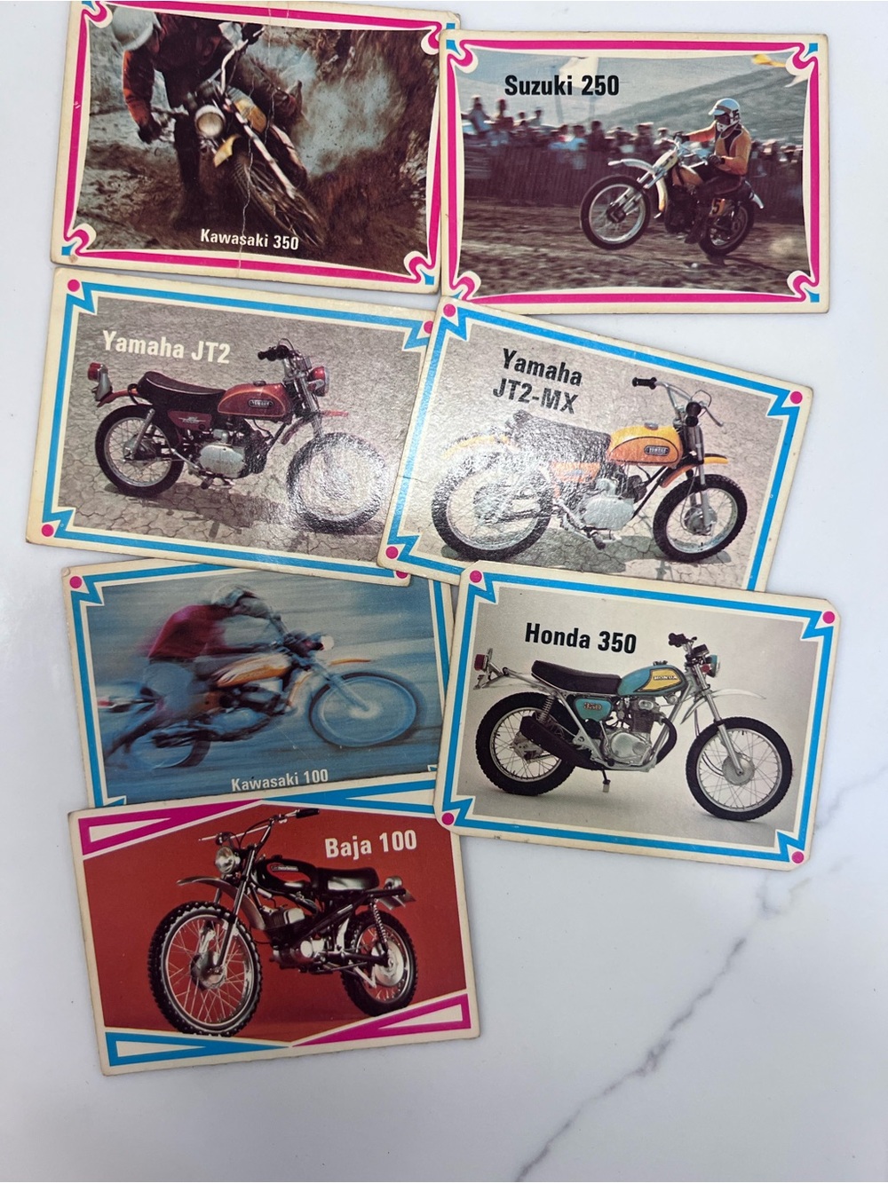 Vintage Motorcycle Trading cards - Honda, Kawasaki,  Yamaha, Harley Davidson